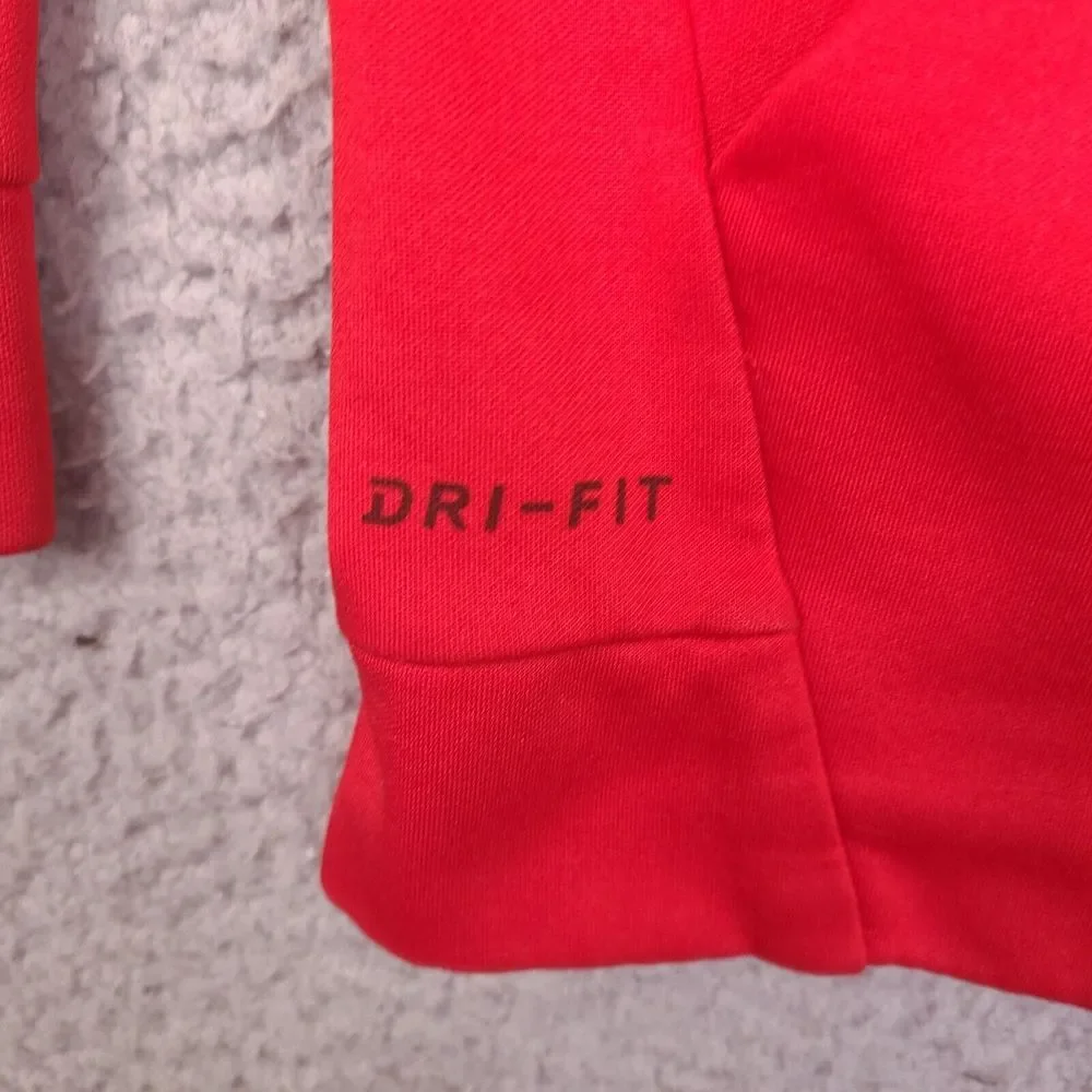 Nike Hoodie Sweatshirt Mens Medium Dri Fit Red‎ Just Do It Athletic Pullover - Picture 6 of 16